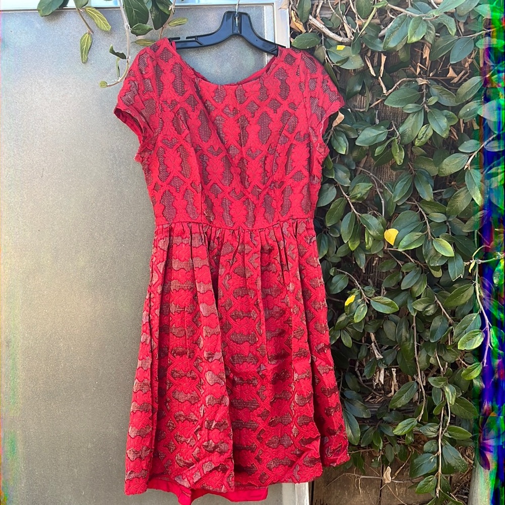 Red style holiday dress